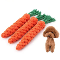 Jouet Corde Tressée en Coton — Carotte pour Chiot & Chien