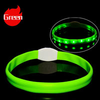 Collier LED Lumineux Rechargeable USB — Sécurité Nocturne