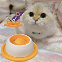 Gamelle Anti-Glouton & Jouet d'Éveil pour Chat — 2 en 1