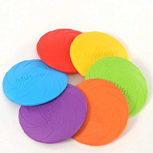 Frisbee Silicone Souple Multicolore pour Chien