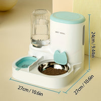Gamelle Automatique 2 en 1 — Distributeur Croquettes & Eau pour Chat