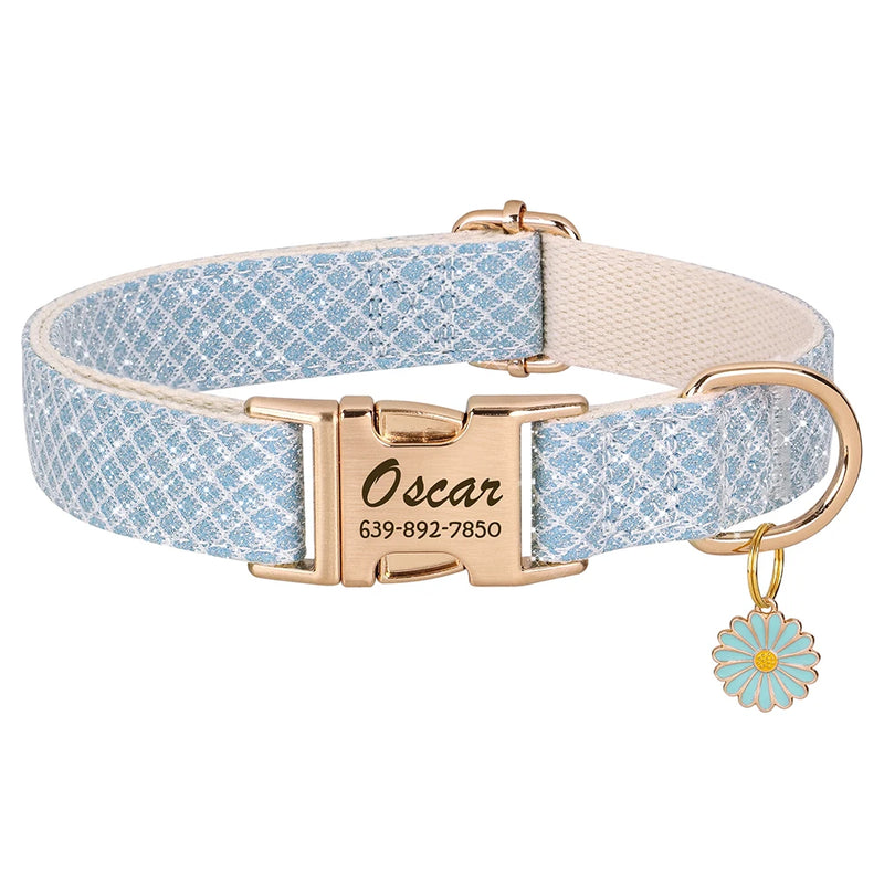 Collier Floral Personnalisable avec Gravure du Nom