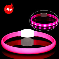 Collier LED Lumineux Rechargeable USB — Sécurité Nocturne
