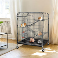 Cage Extérieure à Roulettes pour Animaux — Grande Contenance