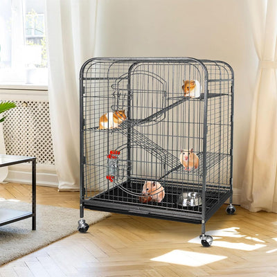 Cage Extérieure à Roulettes pour Animaux — Grande Contenance