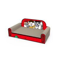Canapé-Griffoir Luxe pour Chat — Grand Modèle Rouge