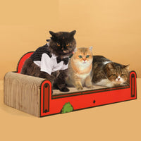 Canapé-Griffoir Luxe pour Chat — Grand Modèle Rouge